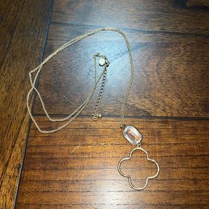 Longline abstract pendant necklace